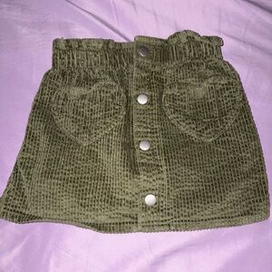 Old Navy Olive Corduroy Skirt